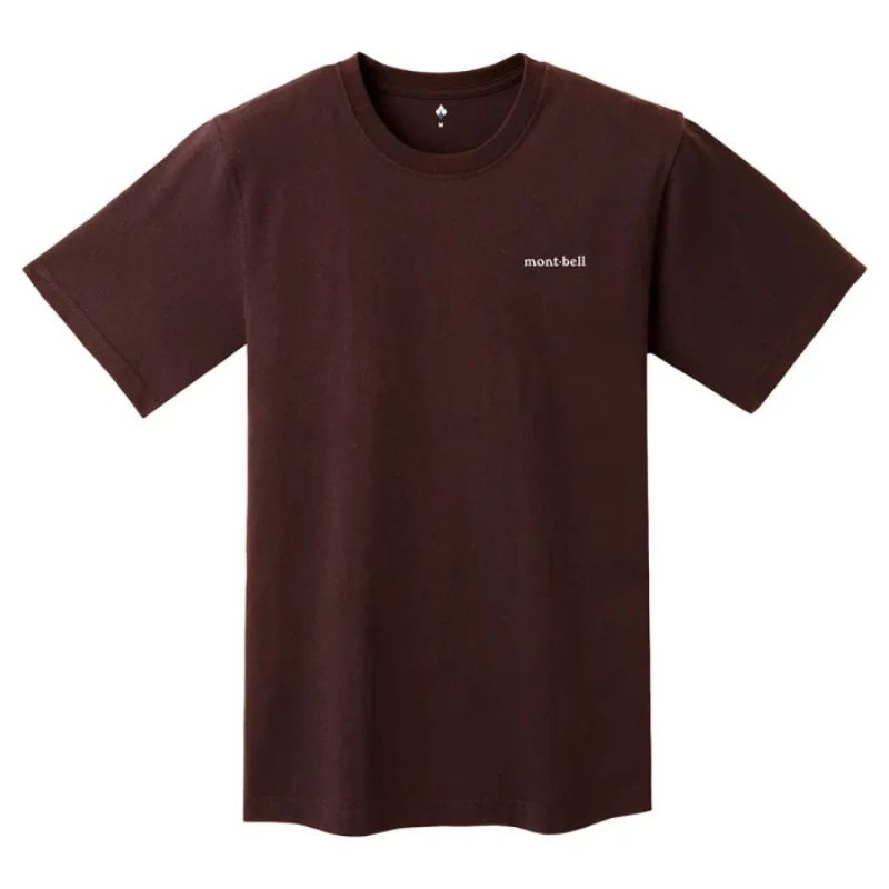 Montbell T-Shirt Unisex Pear Skin Cotton T Forest Gathering - Wine Red