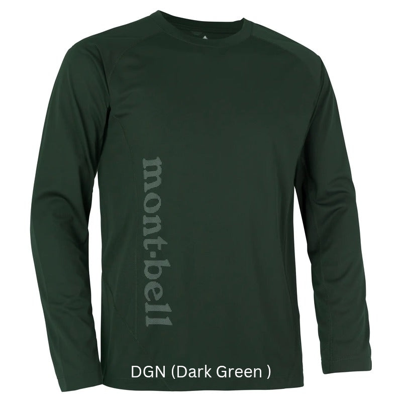 Montbell Men's Cool Light Long Sleeve T - Outdoor Hiking Trekking Firstlayer