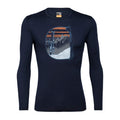 Icebreaker Base Layer Men's Merino Wool 200 Oasis Mt Blanc Rise Long Sleeve Crewe - Everyday Outdoor Camping Trekking Hiking