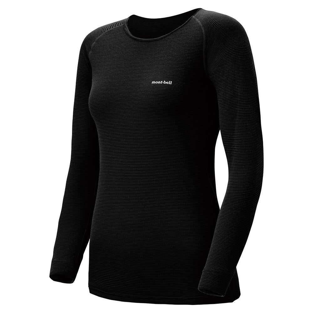 Montbell Base Layer Women's (MB 1107577) ZEO-LINE Middle Weight Round Neck Long Sleeve Crewe - Outdoor Cold Weather Winter Climate