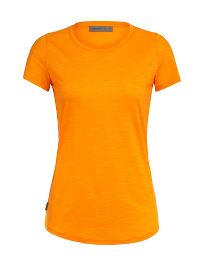Icebreaker T-Shirt Women's Merino Cool Lite Sphere Short Sleeve Low Crewe Trekking Outdoor