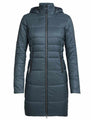 Icebreaker Jacket Women's MerinoLOFT Stratus X 3-Quarter Hoodie Winter Jacket - Outdoor Water Resistant