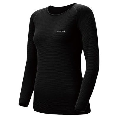 Montbell Base Layer Women's (MB 1107283) ZEO-LINE Middle Weight Round Neck Long Sleeve Crewe - Outdoor Cold Weather Winter Climate