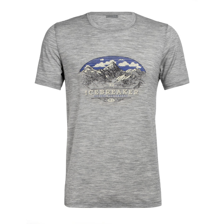 icebreaker Merino Men's 150 Tech Lite Short Sleeve Crewe K2 Crest T-Shirt - Metro XXL