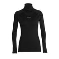 icebreaker Merino Base Layer Women's Merino Long Sleeve Roll Neck - Black