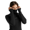 icebreaker Merino Base Layer Women's Merino Long Sleeve Roll Neck - Black