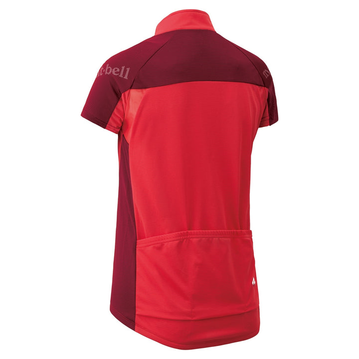 Montbell Women's Cycool Short Sleeve Zip Shirt Garnet / Poppy