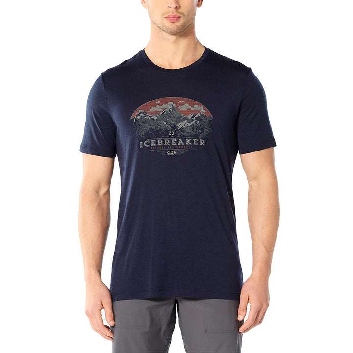 icebreaker Merino Men's 150 Tech Lite Short Sleeve Crewe K2 Crest T-Shirt - Metro XXL