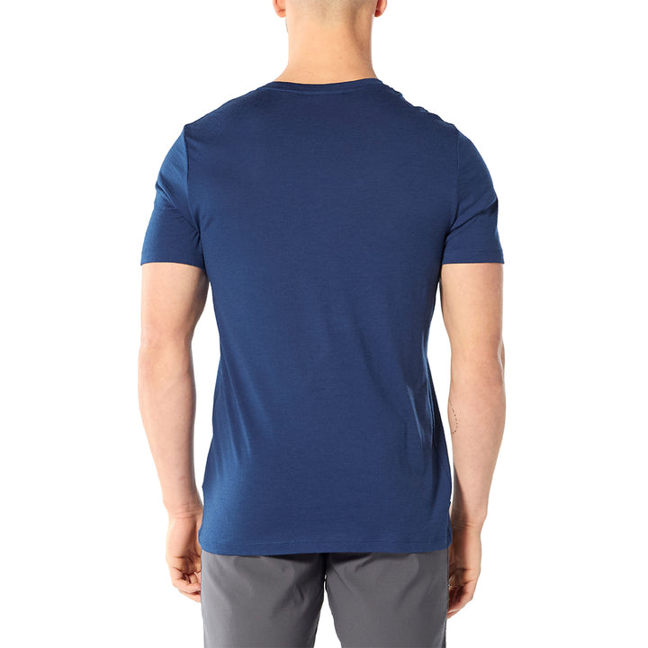 icebreaker Merino Men's 150 Tech Lite Short Sleeve Crewe Cadence Paths T-Shirt - Black XXL