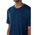 icebreaker Merino T-Shirt Men's Nature Dye Drayden Short Sleeve Pocket Crewe - Tannin M, XL