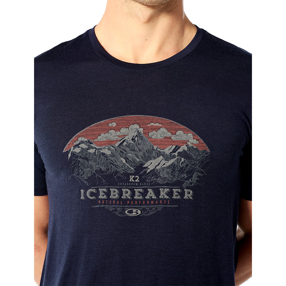 icebreaker Merino Men's 150 Tech Lite Short Sleeve Crewe K2 Crest T-Shirt - Metro XXL
