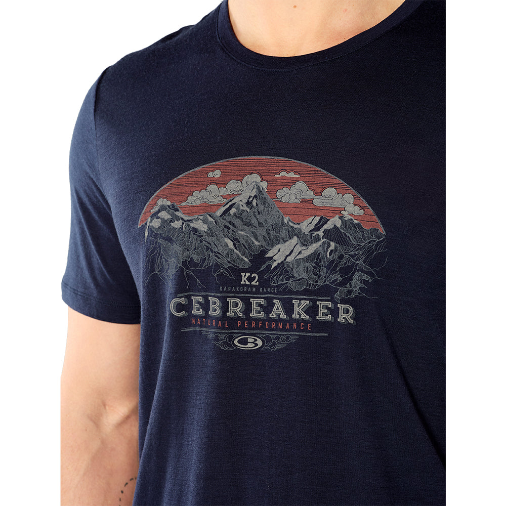 icebreaker Merino Men's 150 Tech Lite Short Sleeve Crewe K2 Crest T-Shirt - Metro XXL