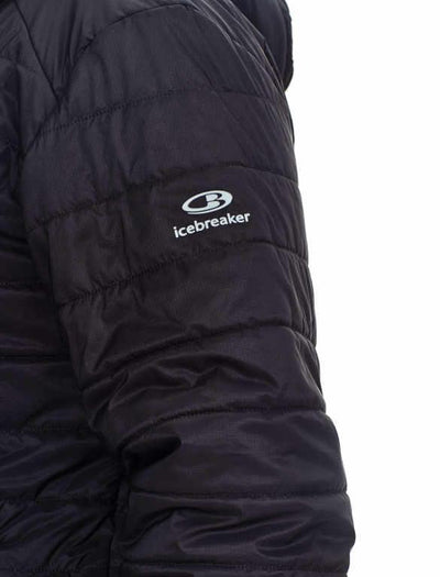 Icebreaker Merino Winter Jacket Men - MerinoLOFT Hyperia Hood - Outdoor Travel Water Resistant