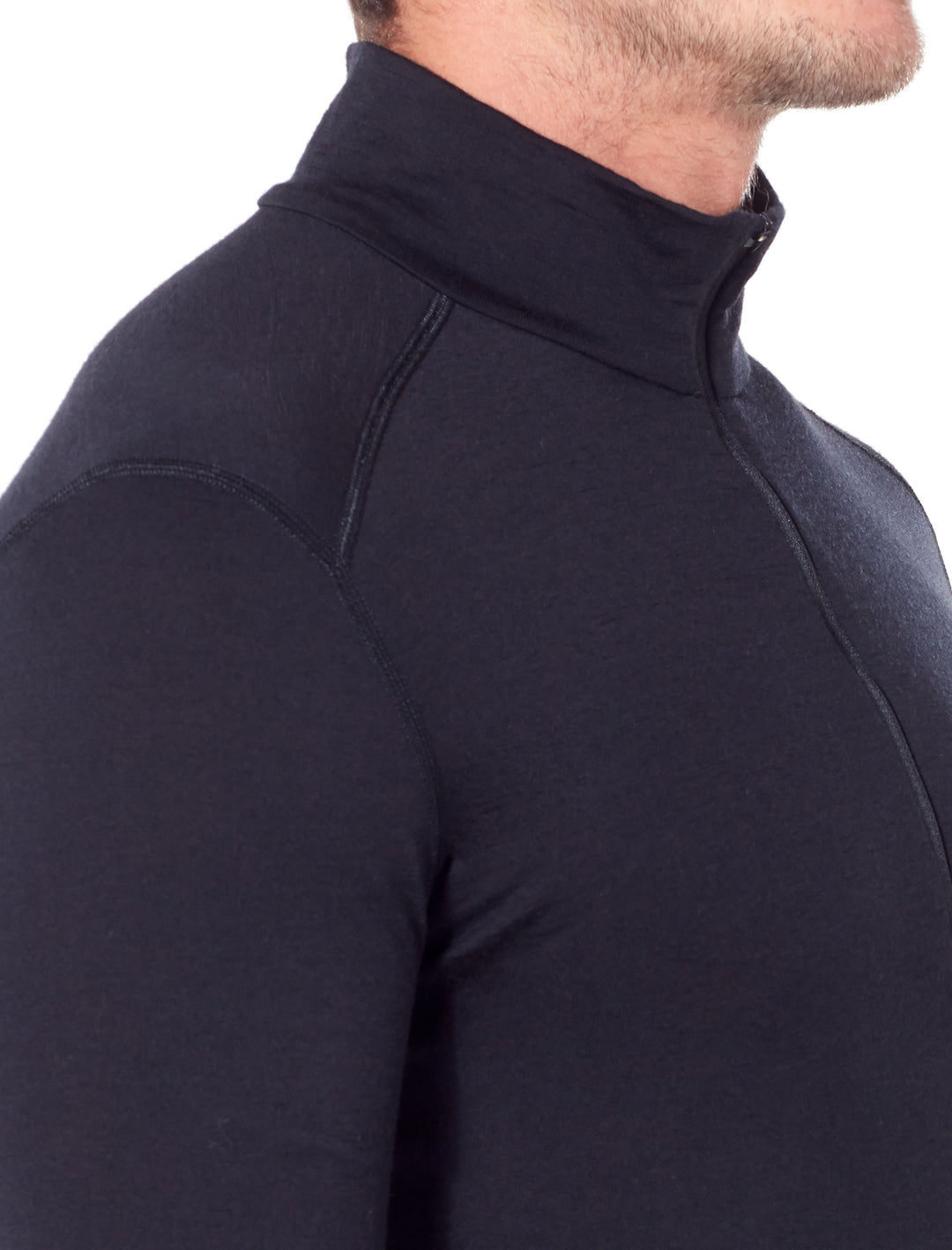 icebreaker Merino Base Layer Men's 200 Oasis Long Sleeve Half Zip - Black