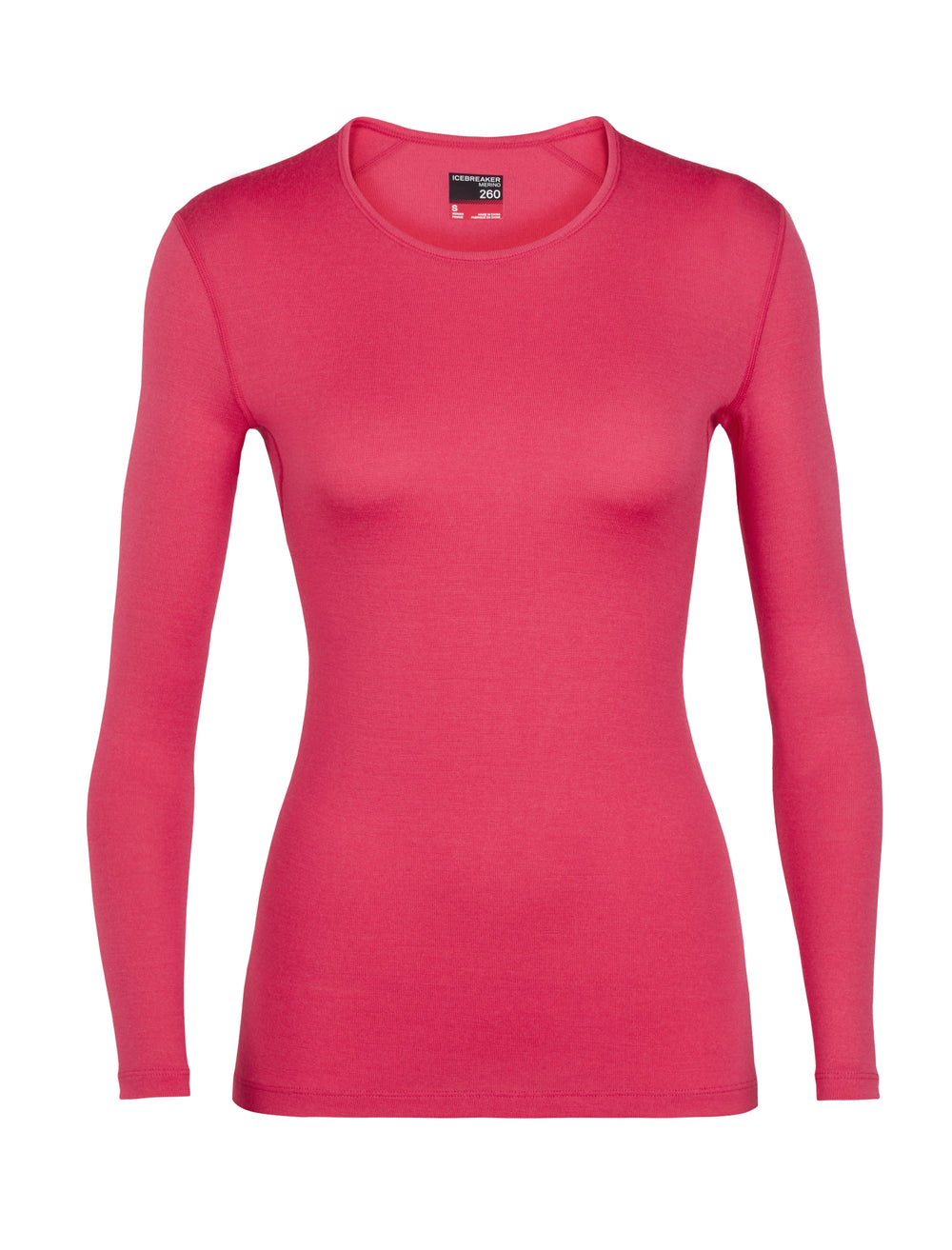 Icebreaker Base Layer Women's (IB 104387) Merino Wool 260 Tech Top Long Sleeve Crewe - Winter Outdoor Camping Trekking Hiking