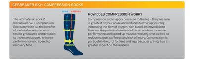 Icebreaker Merino Men's Ski+ Compression Light Cushion Over-The-Calf Socks