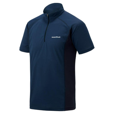 Montbell Men's Cool Short Sleeve Zip Shirt - Outdoor Hiking Trekking Firstlayer