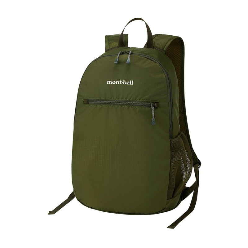 Montbell Pocketable Light Backpack 13L - Khaki Green Red