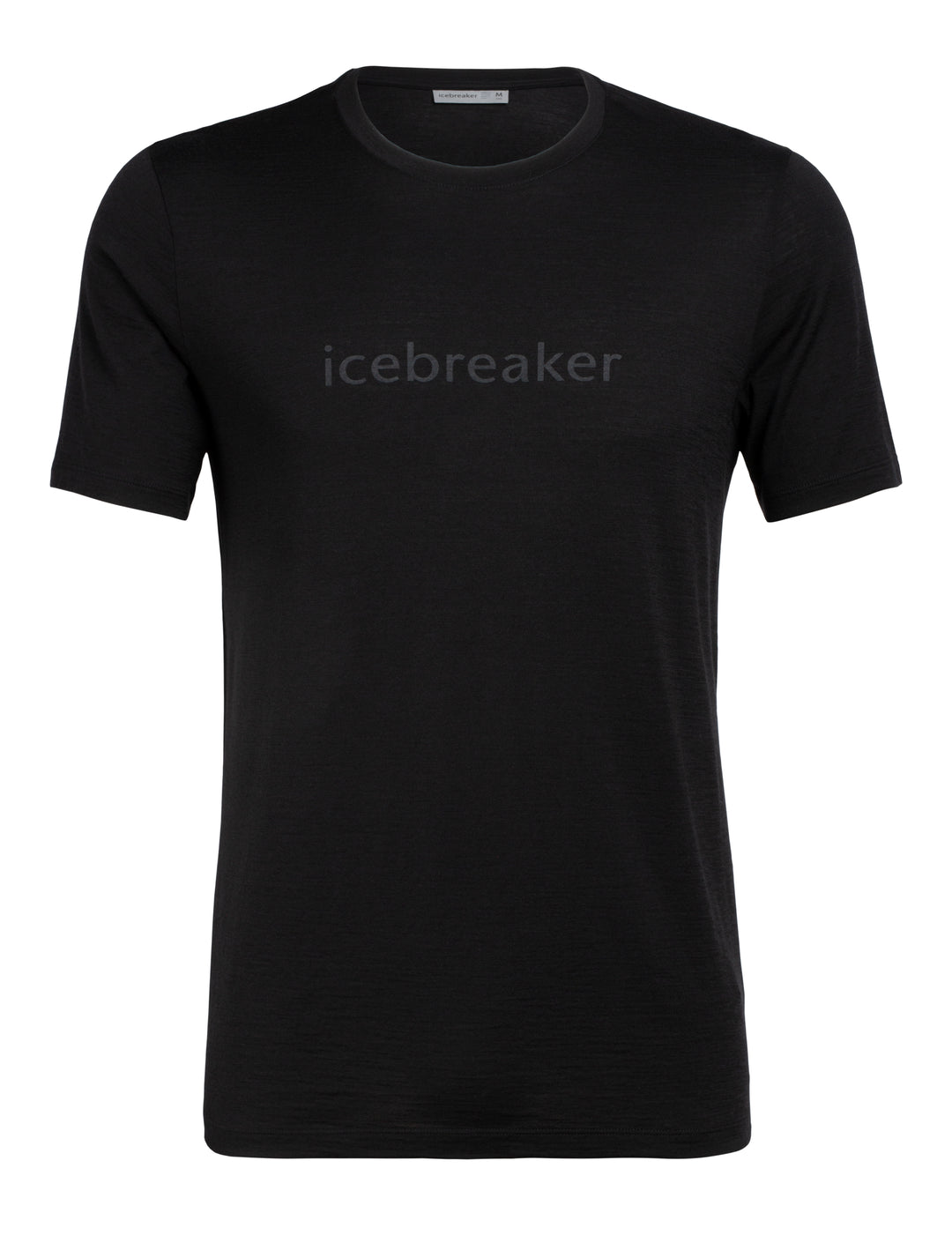 icebreaker Merino Men's 150 Tech Lite Short Sleeve Crewe Wordmark T-Shirt - Black Red