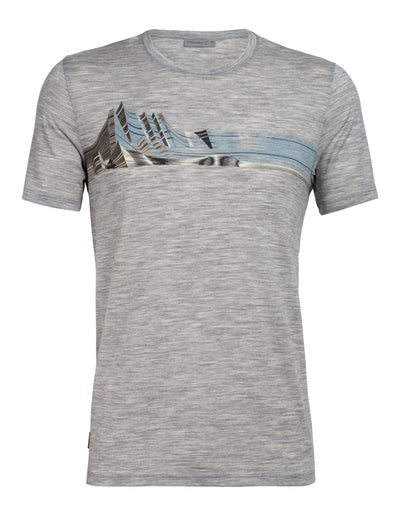 icebreaker Merino Men's 150 Tech Lite Short Sleeve Crewe Mont Blanc Moir T-Shirt