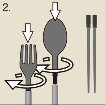 Montbell Spoon & Fork Set For Stuck In Nobashi Chopsticks