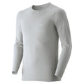 Montbell Base Layer Men's ZEO-LINE Middle Weight Crew Round Neck Long Sleeve Black Light Silver 1107282