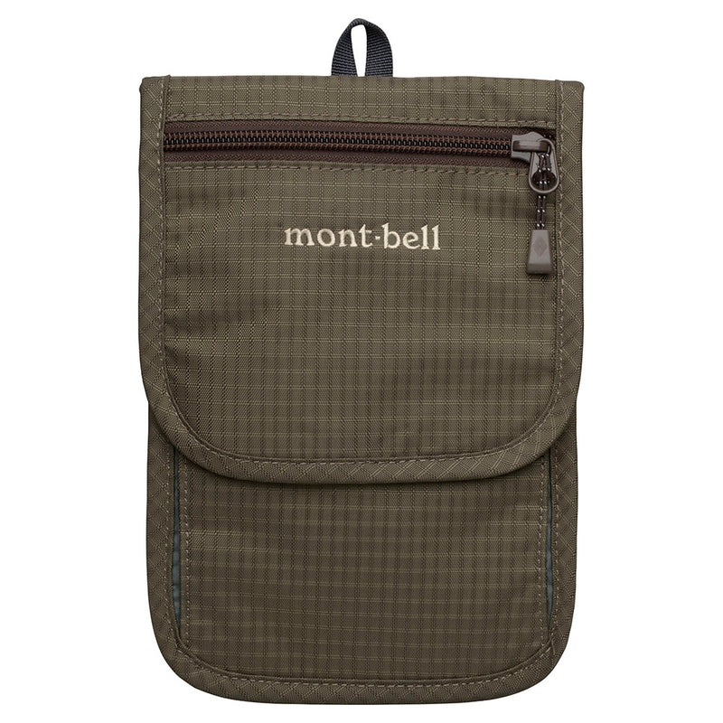 Montbell Travel Wallet Neck Pouch Safety Passport Holder - BLACK DARK FUCHSIA