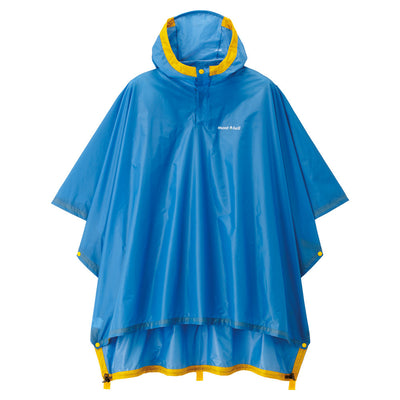 Montbell Trekking Rain Poncho Kids' Unisex - Outdoor Hiking Camping