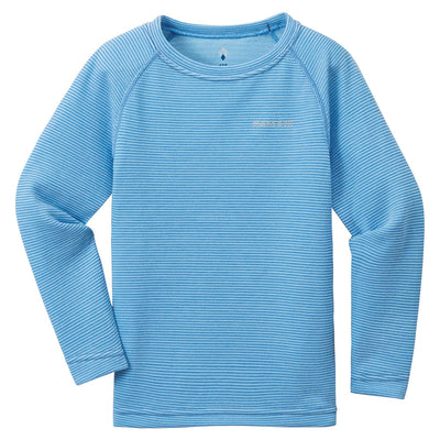 Montbell Base Layer Kids' Unisex ZEO-LINE Expedition Round Neck Long Sleeve Crew Aqua Black 105-120 1107278