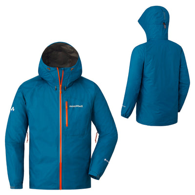 Montbell Men's Torrent Flier Jacket Waterproof GORE-TEX - Blue Acide Red Brick